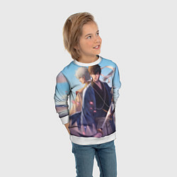 Свитшот детский Gintama, цвет: 3D-белый — фото 2