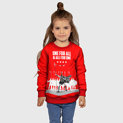 Свитшот детский One for all & all for one, цвет: 3D-красный — фото 2