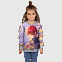 Свитшот детский Моя геройская академия, цвет: 3D-меланж — фото 2