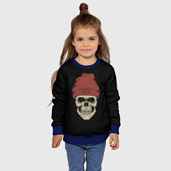 Свитшот детский Street Skull, цвет: 3D-синий — фото 2