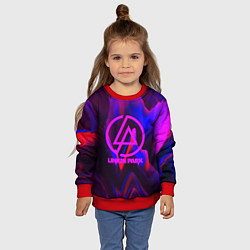 Свитшот детский Linkin Park: Violet Neon, цвет: 3D-красный — фото 2