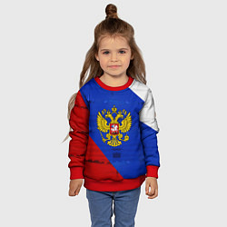 Свитшот детский Россия: триколор, цвет: 3D-красный — фото 2