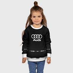 Свитшот детский Audi: Black Abstract, цвет: 3D-белый — фото 2