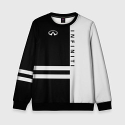 Свитшот детский Infiniti: B&W Lines, цвет: 3D-черный