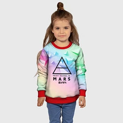 Свитшот детский 30 Seconds to Mars, цвет: 3D-красный — фото 2
