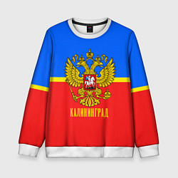 Свитшот детский Калининград: Россия, цвет: 3D-белый