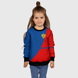Свитшот детский Russia: Sport Line, цвет: 3D-черный — фото 2