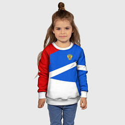 Свитшот детский Russia: Light Sport, цвет: 3D-белый — фото 2