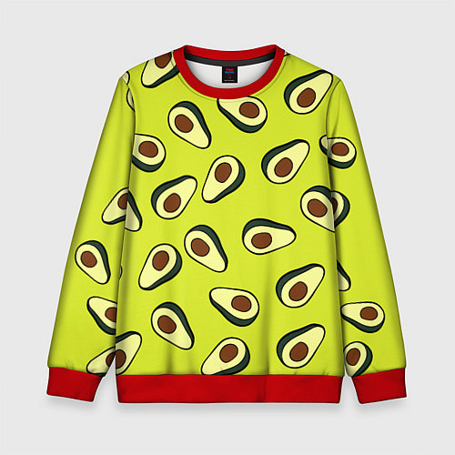 Детский свитшот Стиль авокадо / 3D-Красный – фото 1