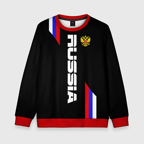 Детский свитшот Russia: Black Sport Line / 3D-Красный – фото 1