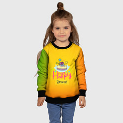 Свитшот детский Happy Birthday, цвет: 3D-черный — фото 2