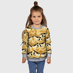 Свитшот детский Doge: Deal with it, цвет: 3D-меланж — фото 2