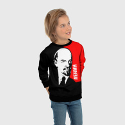 Свитшот детский Хитрый Ленин, цвет: 3D-черный — фото 2