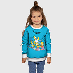 Свитшот детский Семейка Симпсонов, цвет: 3D-белый — фото 2