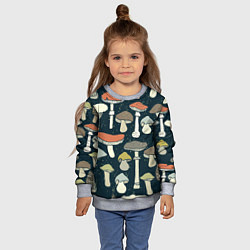 Свитшот детский Грибной лес, цвет: 3D-меланж — фото 2