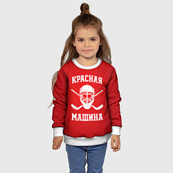 Свитшот детский Красная машина, цвет: 3D-белый — фото 2