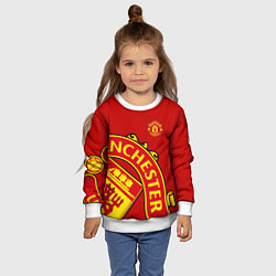 Свитшот детский FC Man United: Red Exclusive, цвет: 3D-белый — фото 2