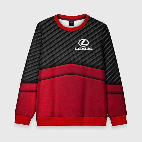 Детский свитшот Lexus: Red Carbon / 3D-Красный – фото 1