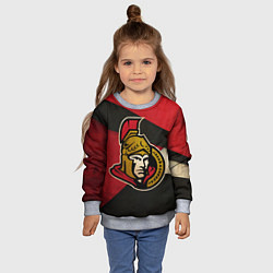 Свитшот детский HC Ottawa Senators: Old Style, цвет: 3D-меланж — фото 2