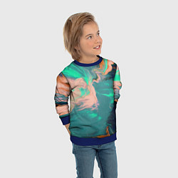 Свитшот детский Кислотные разводы, цвет: 3D-синий — фото 2