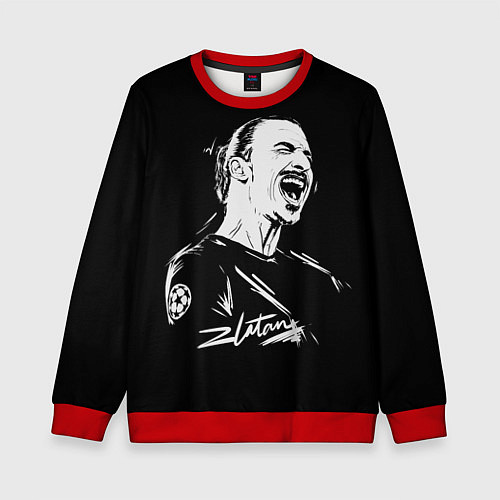 Детский свитшот Zlatan Ibrahimovic / 3D-Красный – фото 1