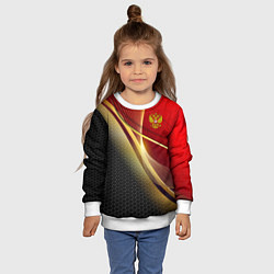 Свитшот детский RUSSIA SPORT: Gold Collection, цвет: 3D-белый — фото 2