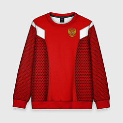 Свитшот детский Russian Team: WC 2018, цвет: 3D-красный