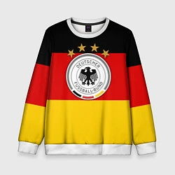 Свитшот детский Немецкий футбол, цвет: 3D-белый