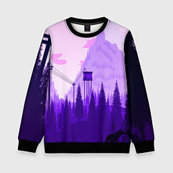 Свитшот детский Firewatch: Violet Wood, цвет: 3D-черный