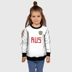 Свитшот детский Rus Team: Away WC 2018, цвет: 3D-черный — фото 2