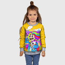 Свитшот детский 69 Rainbow, цвет: 3D-меланж — фото 2