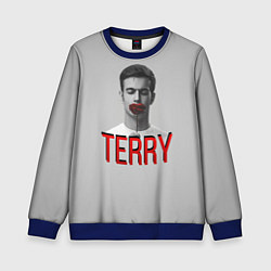 Свитшот детский Terry Face, цвет: 3D-синий