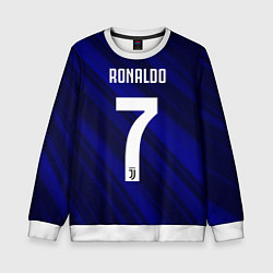Свитшот детский Ronaldo 7: Blue Sport, цвет: 3D-белый
