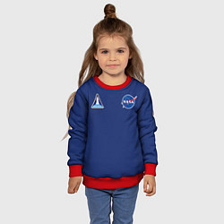 Свитшот детский NASA: Special Form, цвет: 3D-красный — фото 2