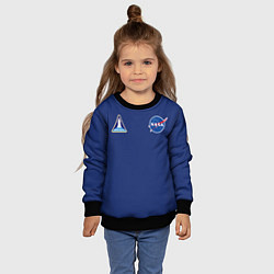 Свитшот детский NASA: Special Form, цвет: 3D-черный — фото 2