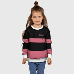 Свитшот детский Black Pink: Logo, цвет: 3D-белый — фото 2