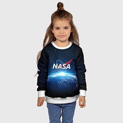 Свитшот детский NASA: Sunrise Earth, цвет: 3D-белый — фото 2