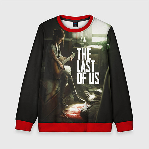 Детский свитшот The Last of Us: Guitar Music / 3D-Красный – фото 1