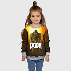 Свитшот детский DOOM: Soldier, цвет: 3D-меланж — фото 2