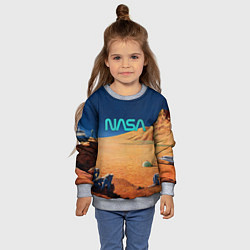 Свитшот детский NASA on Mars, цвет: 3D-меланж — фото 2