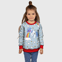 Свитшот детский Рарити пони, цвет: 3D-красный — фото 2