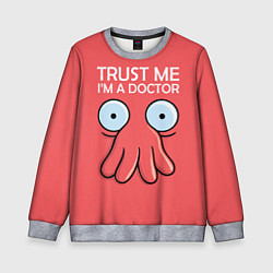 Свитшот детский Trust Me I'm a Doctor, цвет: 3D-меланж