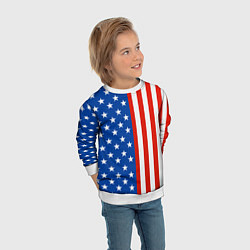 Свитшот детский American Patriot, цвет: 3D-белый — фото 2