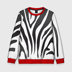 Свитшот детский Африканская зебра, цвет: 3D-красный