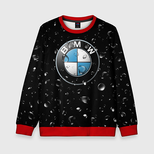 Детский свитшот BMW под Дождём / 3D-Красный – фото 1