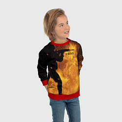 Свитшот детский CS:GO Dark Fire, цвет: 3D-красный — фото 2