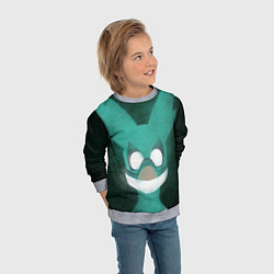 Свитшот детский Izuku Midoriya, цвет: 3D-меланж — фото 2