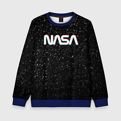 Свитшот детский NASA: Space Glitch, цвет: 3D-синий
