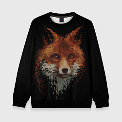 Свитшот детский Маслянная лиса, цвет: 3D-черный