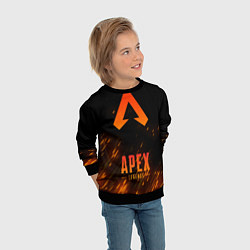 Свитшот детский Apex Legends: Orange Flame, цвет: 3D-черный — фото 2